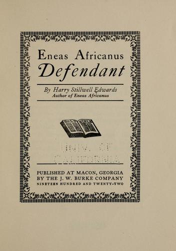 Cover for Eneas Africanus, defendant