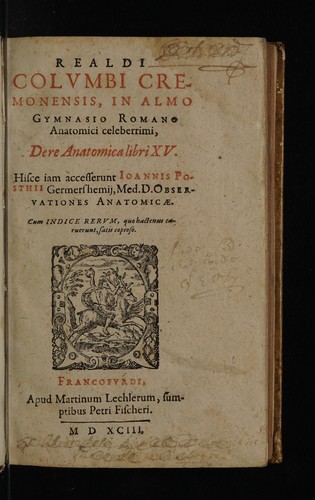 Cover for Realdi Colvmbi ... De re anatomica libri XV