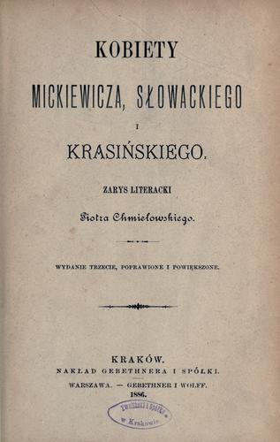 Cover for Kobiety Mickiewicza, Sowackiego i Krasiskiego