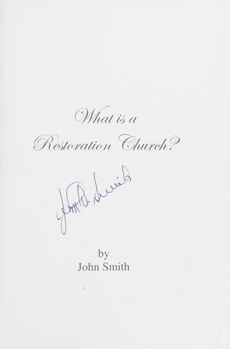 Cover for What is a Restoration church?