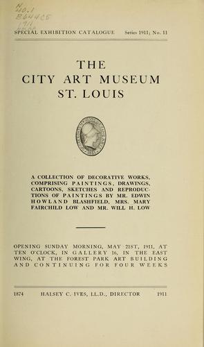 Cover for A collection of decorative works, comprising paintings, drawings, cartoons, sketches, and reproductions of paintings by Mr. Edwin Howland Blashfield, Mrs. Mary Fairchild Low, and Mr. Will H. Low