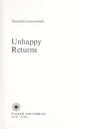 Cover for Unhappy returns