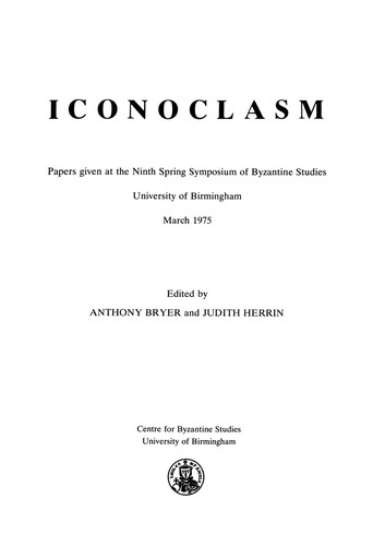 Cover for Iconoclasm