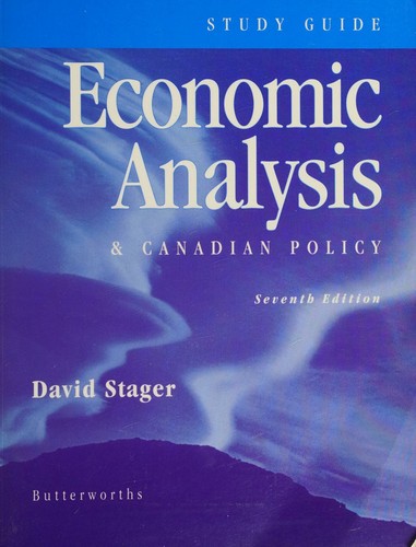 Cover for Economic analysis & Canadian policy, sixth edition.