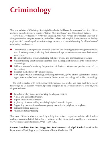 Cover for Criminology