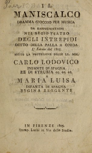 Cover for Il maniscalco