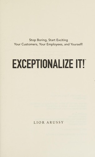 Cover for Exceptionalize It!