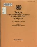 Cover for Report of the United Nations Conference on Environment and Development