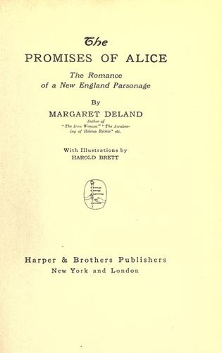 Cover for The promises of Alice