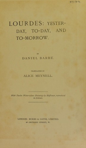 Cover for Lourdes