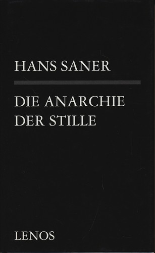 Cover for Die Anarchie der Stille