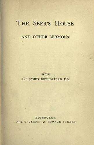 Cover for The seer's house and other sermons.