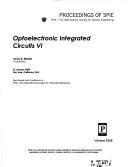 Cover for Optoelectronic integrated circuits VI