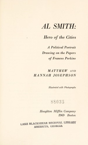Cover for Al Smith, hero of the cities