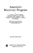 Cover for America's recovery program