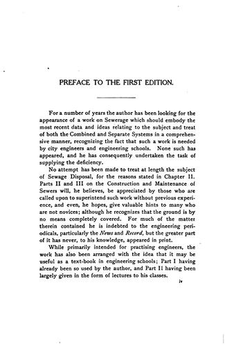 Cover for Sewerage: The Designing, Construction, and Maintenance of Sewerage Systems