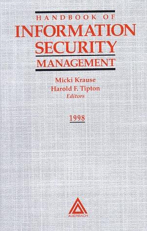 Cover for Handbook of information security management