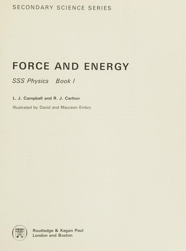 Cover for Force and Energy