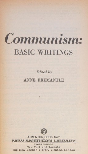 Cover for Communism: basic writings.