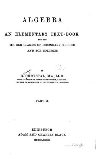 Cover for Algebra
