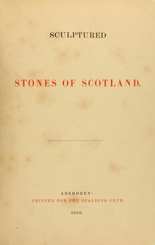 Cover for Sculptured stones of Scotland