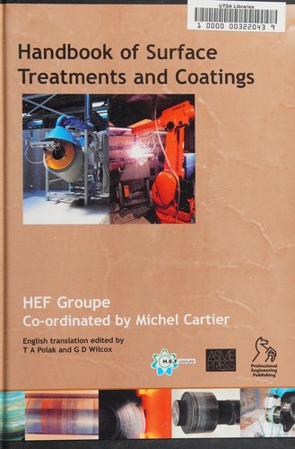 Cover for Handbook Of Surface Treatments And Coatings