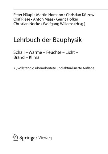 Cover for Lehrbuch der Bauphysik