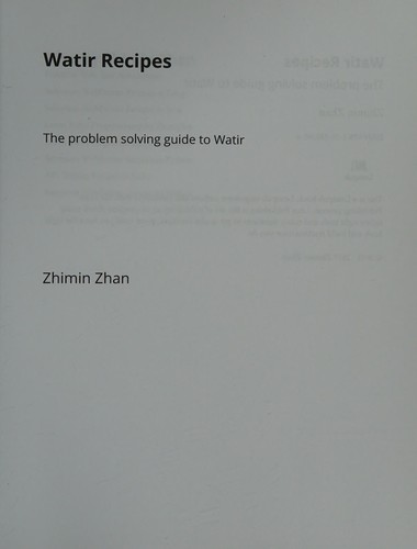 Cover for Watir Recipes