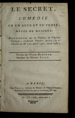 Cover for Le secret