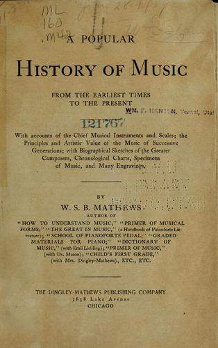 Cover for A popular history of music