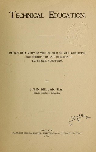 Cover for Technical education