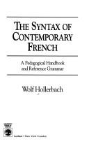 Cover for The syntax of contemporary French