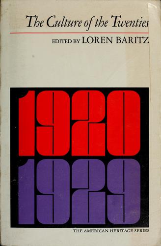 Cover for The culture of the twenties.