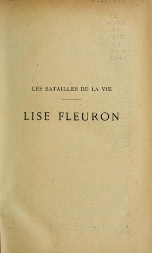 Cover for Lise Fleuron