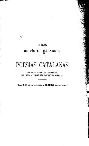Cover for Poesías catalanas con la traducción castellana en prosa ó verso