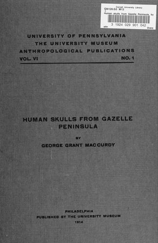 Cover for Human skulls from Gazelle Peninsula