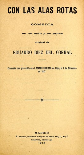 Cover for Con las alas rotas