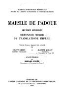 Cover for Œuvres mineures