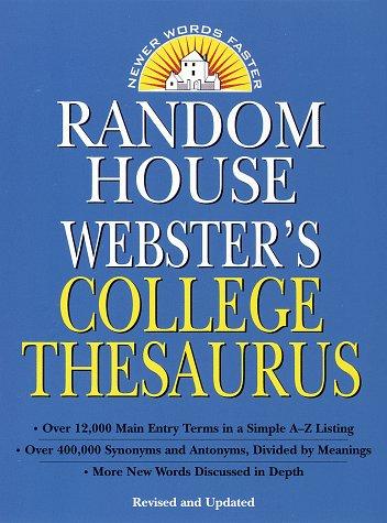 Cover for Random House Webster's college thesaurus