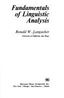 Cover for Fundamentals of linguistic analysis