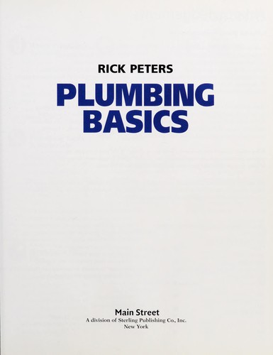 Cover for Plumbing Basics