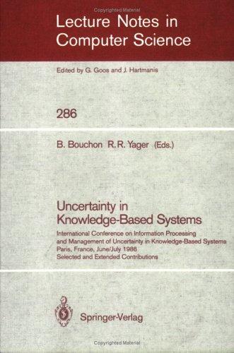 Cover for Uncertainty in Knowledge-Based Systems