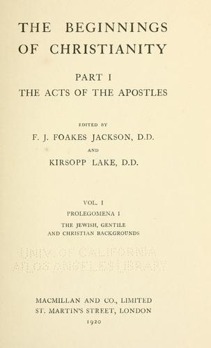 Cover for The Acts of the Apostles