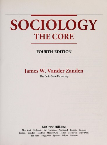Cover for Sociology