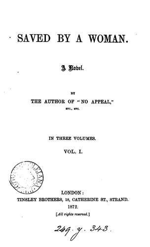 Cover for Saved by a woman, by the author of 'No appeal'.