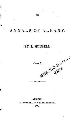 Cover for The Annals of Albany