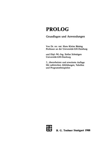 Cover for Prolog