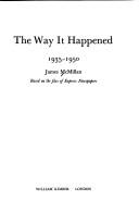 Cover for The way it happened, 1935-1950