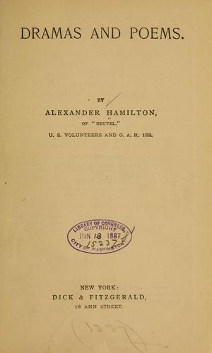 Cover for Dramas and poems.