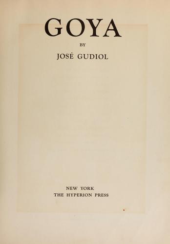 Cover for Goya